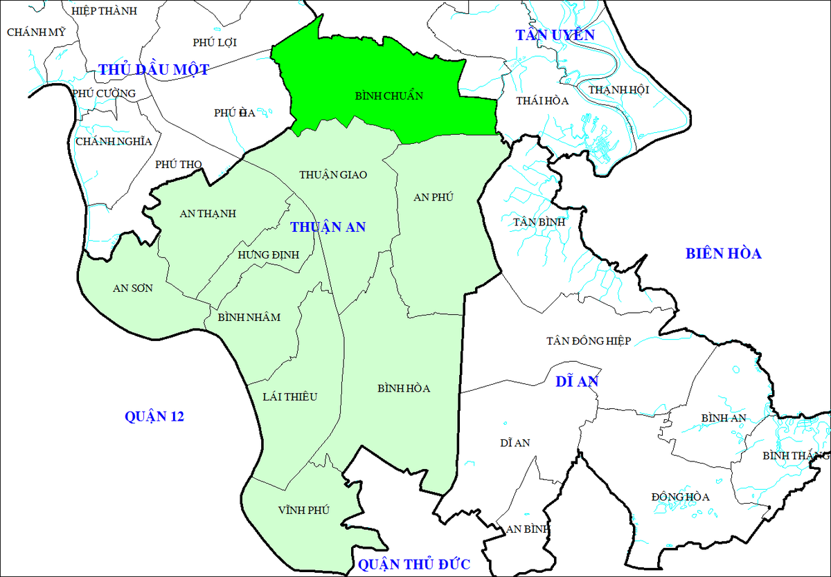Vị trí phường Bình Chuẩn
