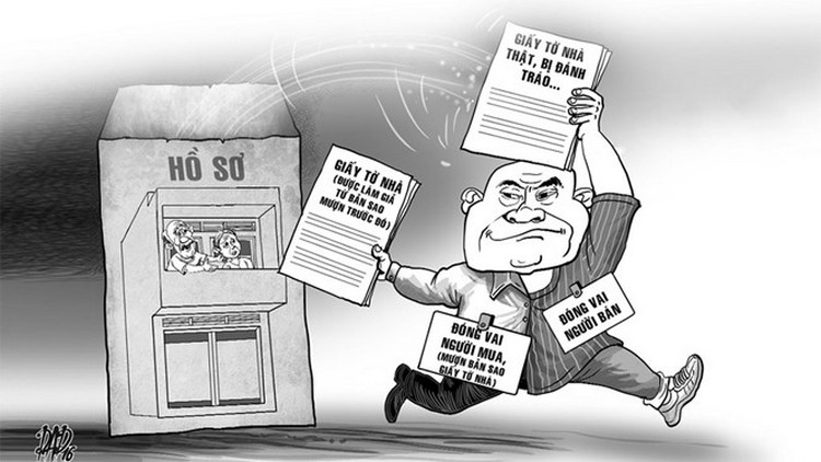 Sử dụng giấy tờ giả trong giao dịch mua bán 