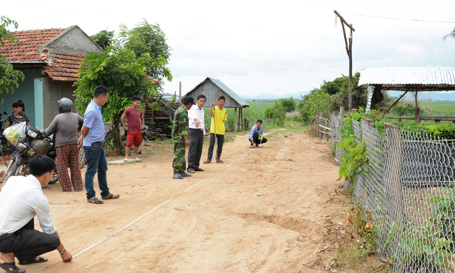 Đánh dấu vị trí cần đo đạc
