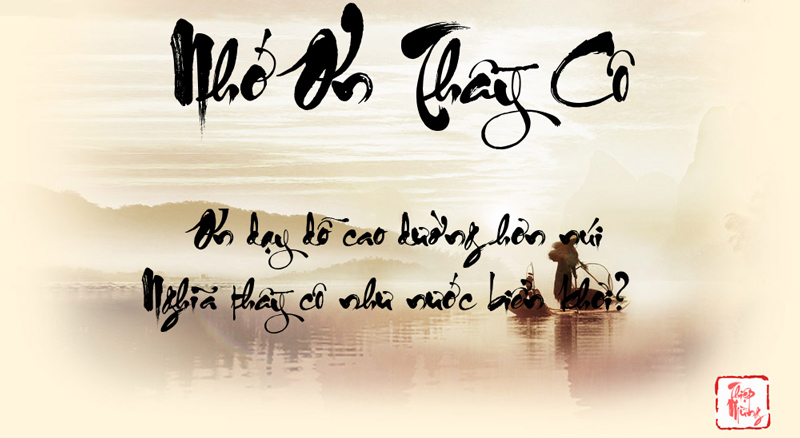 thư pháp ngày Nhà giáo Việt Nam