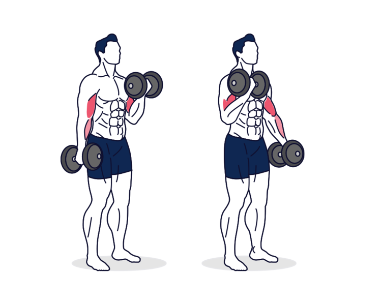 bài tập tay trước