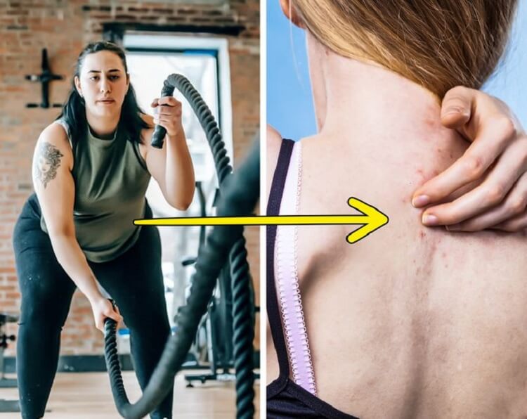 Không thay đồ ra ngay sau khi tập gym