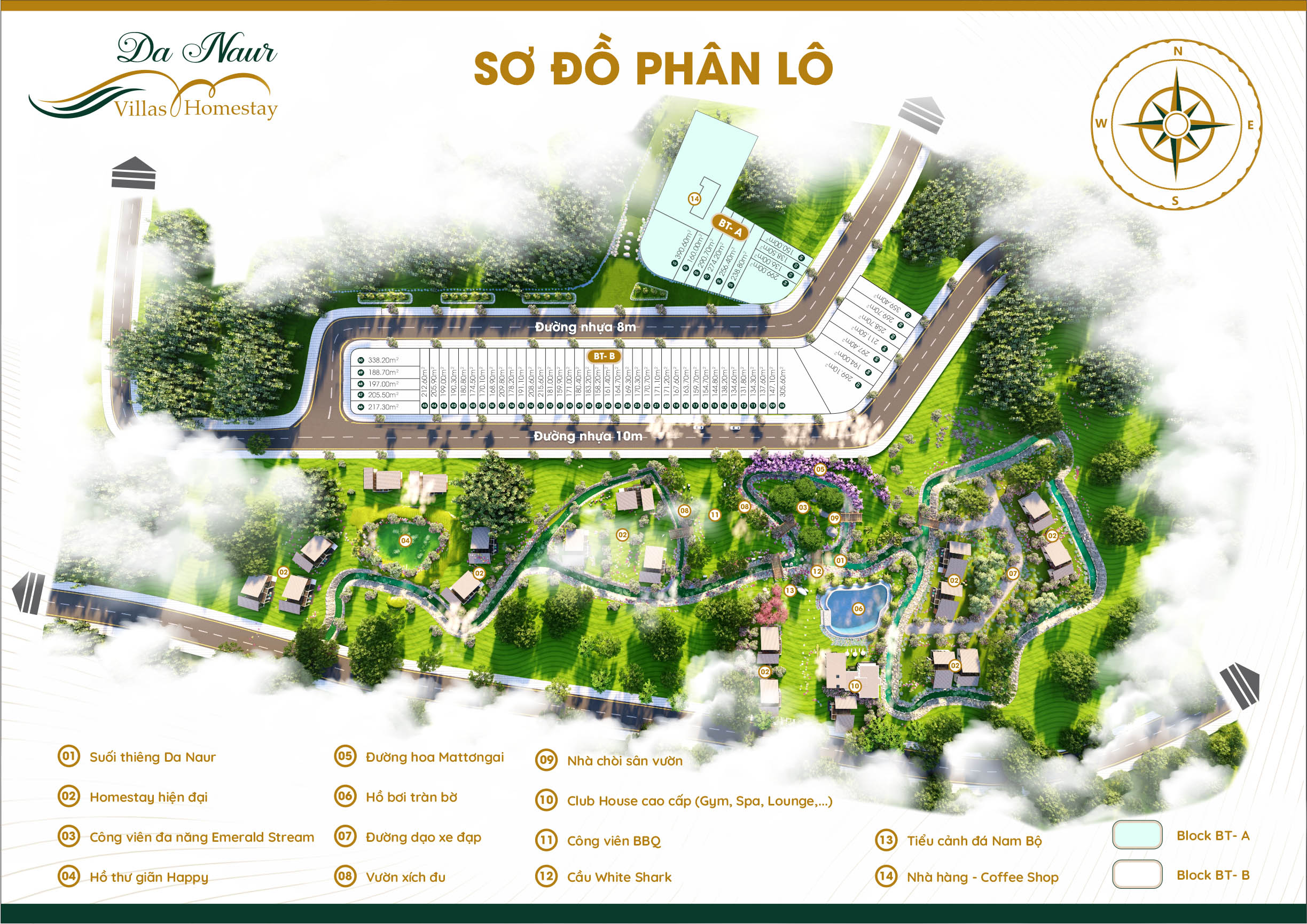 Sơ đồ phân lô khu nghỉ dưỡng
