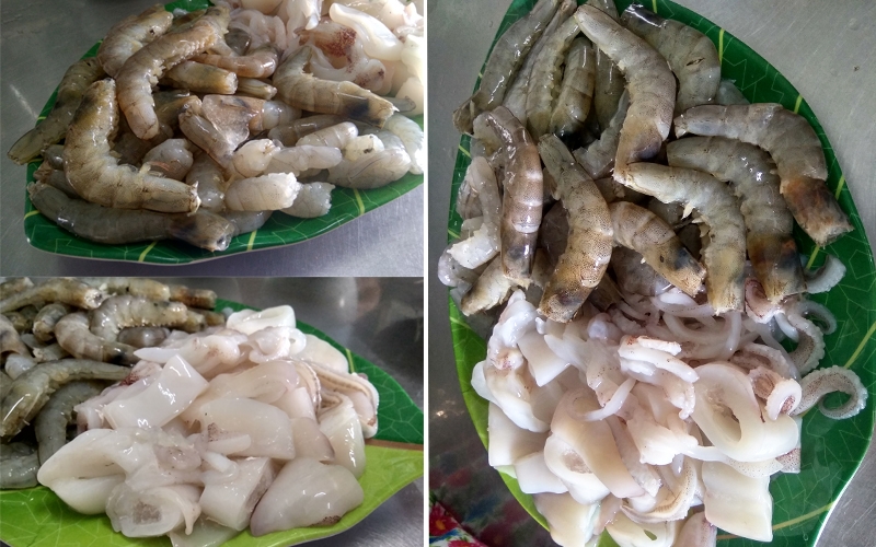 Chuẩn bị nguyên liệu nấu mì kim chi