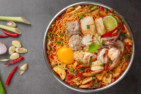 Món mì cay kim chi có hương vị thơm ngon