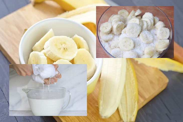 Nguyên liệu làm bánh chuối hấp nước cốt dừa