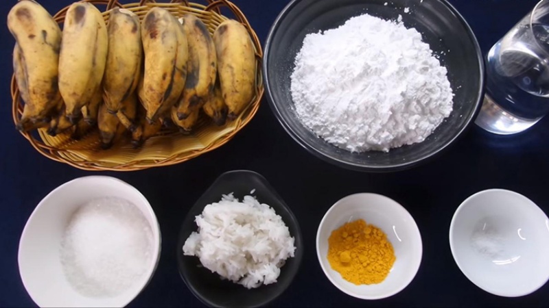 Nguyên liệu làm bánh chuối chiên