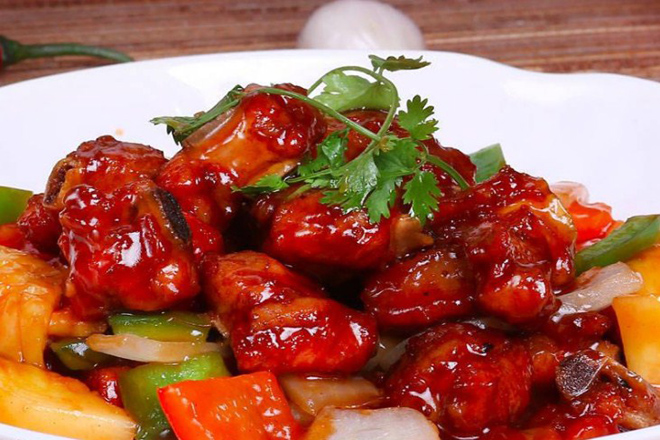 Món sườn xào chua ngọt thành phẩm có hương vị thơm ngon