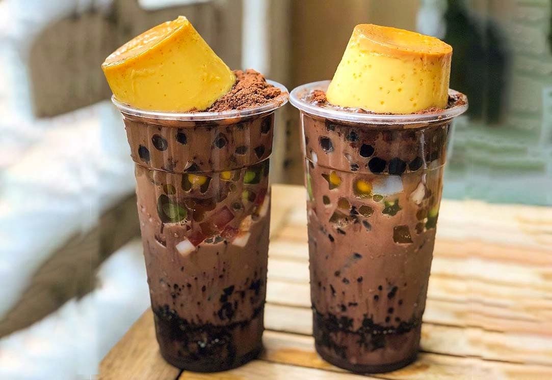 Công thức làm Milo dầm bánh flan