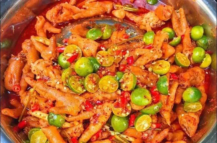 Chân gà sốt thái thơm ngon, hấp dẫn