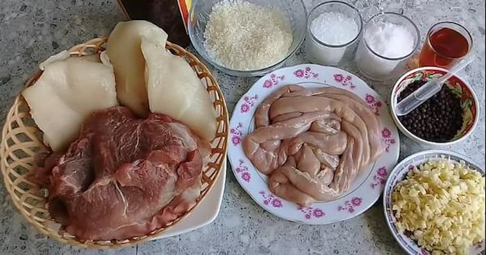 Nguyên liệu cần có để làm lạp xưởng