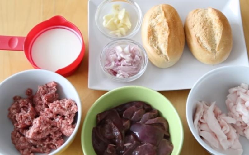 Chuẩn bị nguyên liệu làm pate