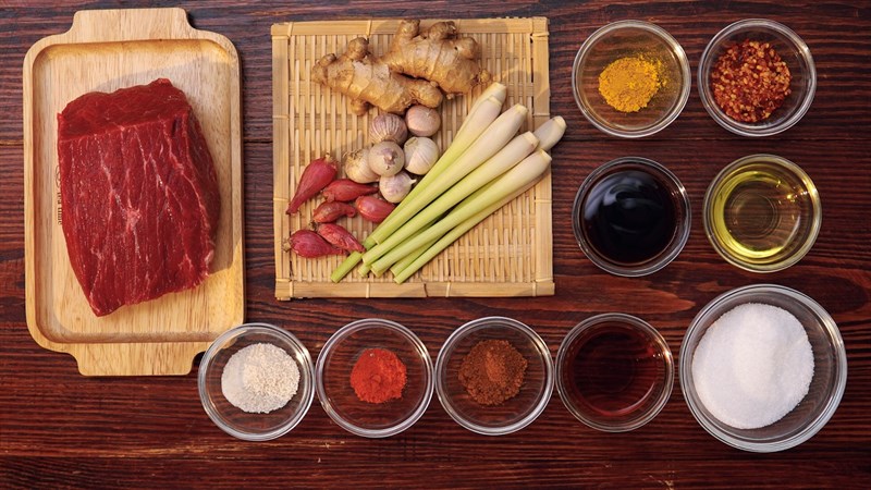 Chuẩn bị nguyên liệu nấu bò kho