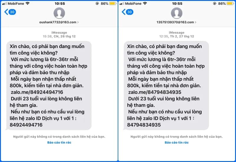 Tránh thông tin tuyển dụng việc nhẹ lương cao